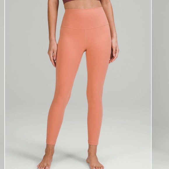 Lululemon align cropped leggings in pink savannah size 4 - Picture 1 of 3